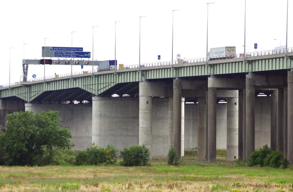  On January 17, he pulled his BMW onto the hard shoulder of the M6 at Thelwall viaduct in Cheshire and clambered over railings before leaping into the Manchester Ship Canal below