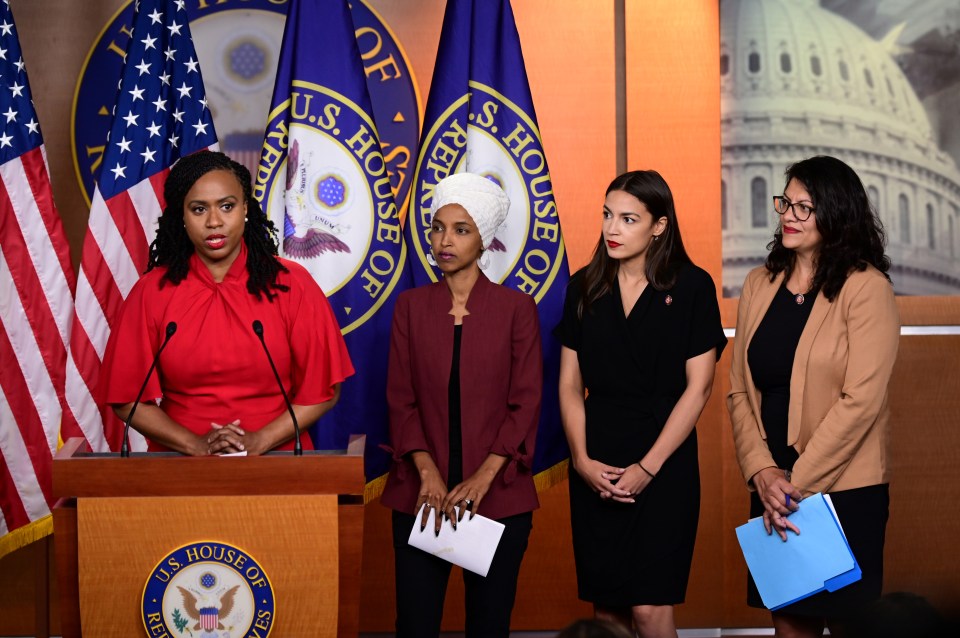  The 'squad' of left-wing Democrat women repeated their calls for Trump to be impeached as the row escalated last night