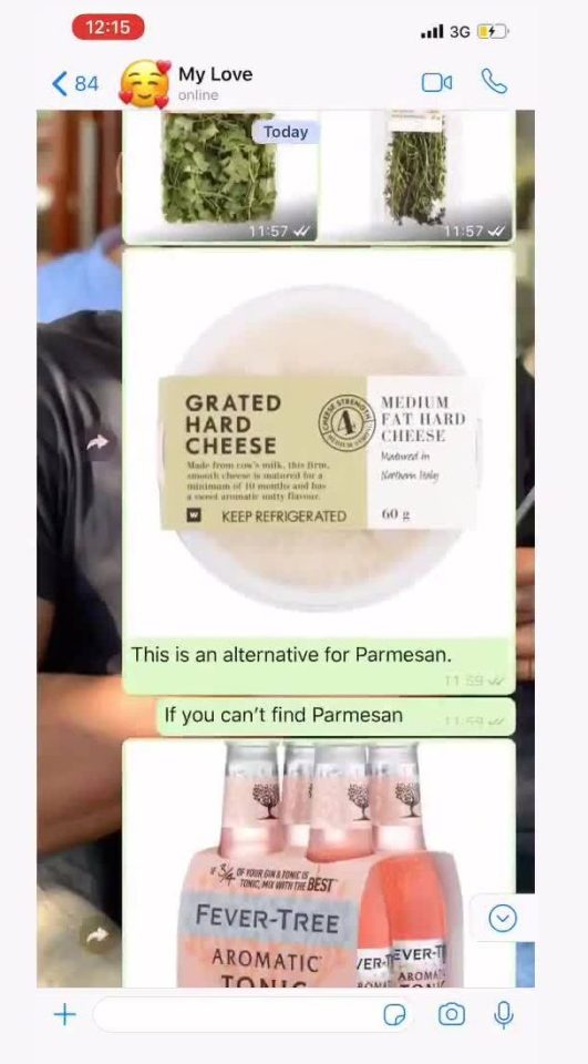  The savvy girlfriend sent her boyfriend a photo of the next best thing if the supermarket didn't have parmesan