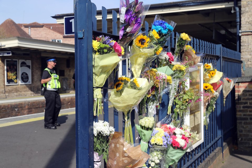  Floral tributes left at the scene for Sam following the tragedy