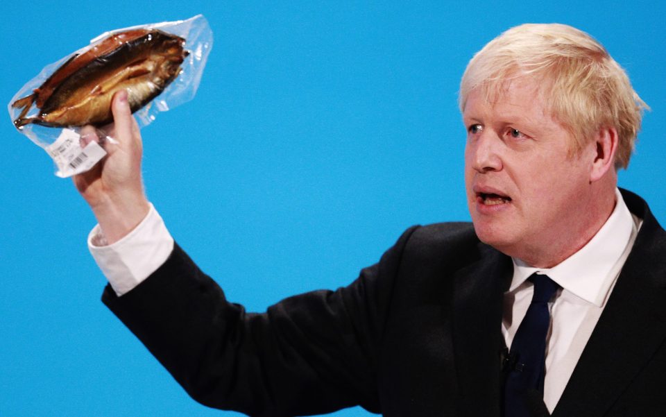  Johnson waved a Kipper at the final hustings