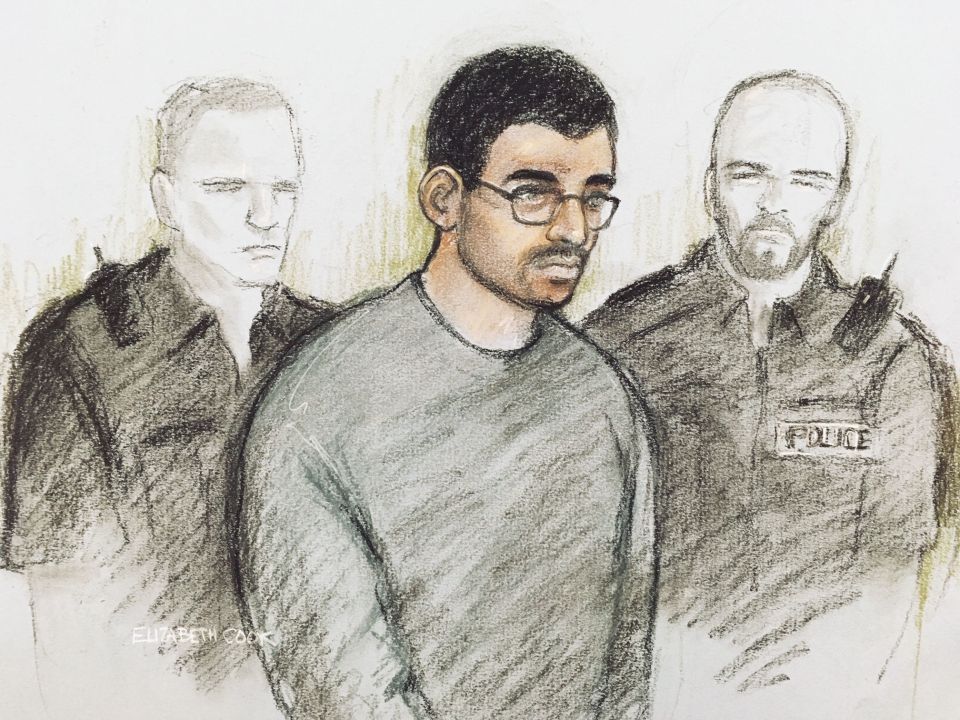  Hashem Abedi was flanked by police officers during the court appearance