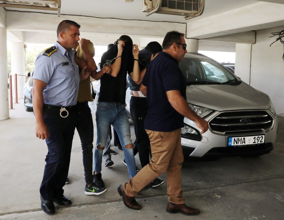  Twelve male Israeli tourists appear before Famagusta District Court in Paralimni, Cyprus