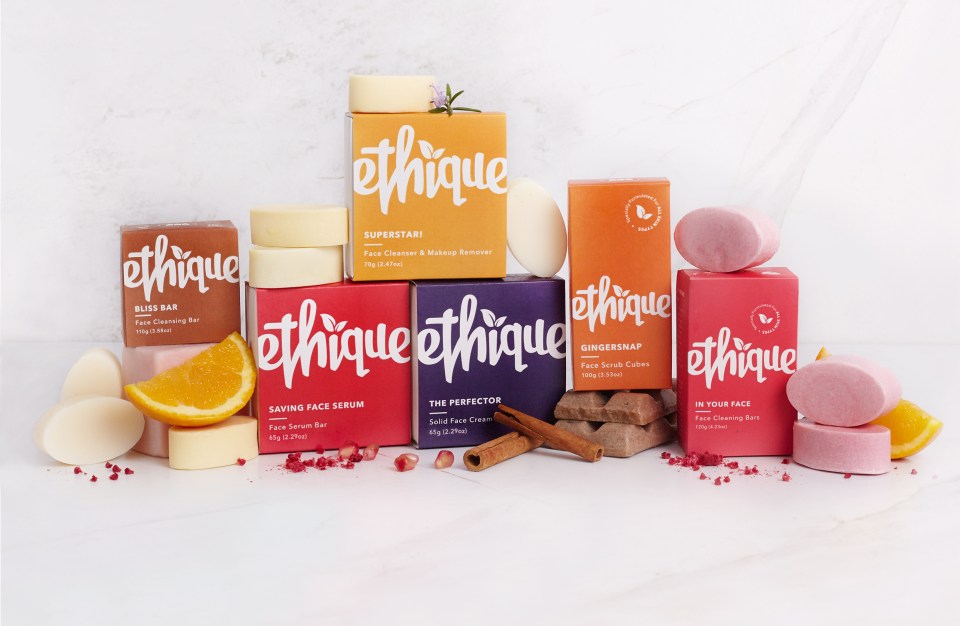  Ethique has a variety of products in bar form