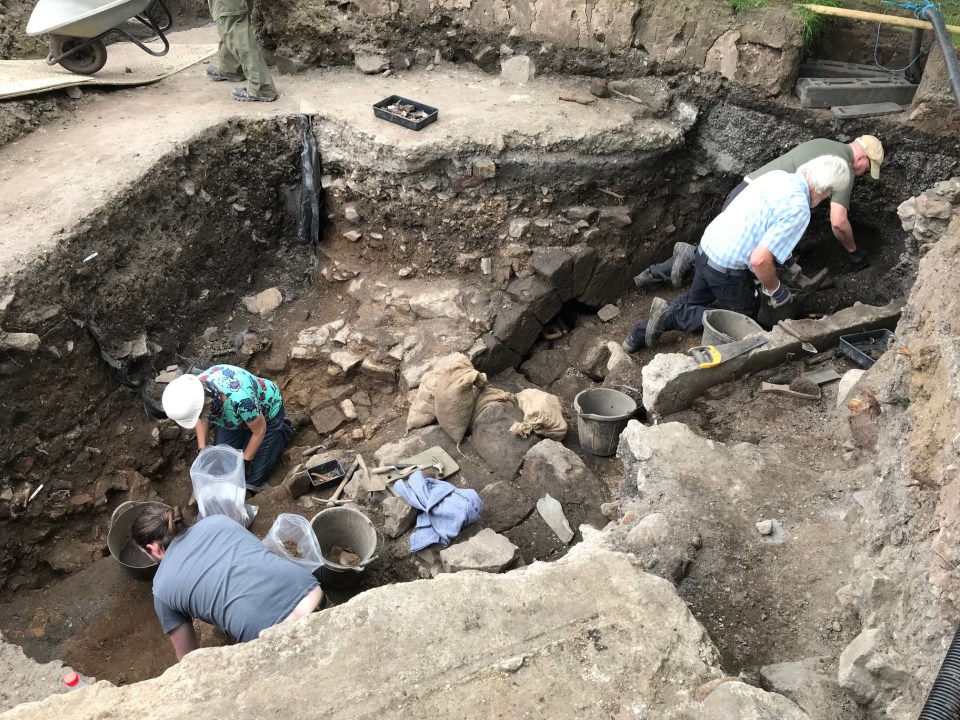  The medieval tunnel exit was discovered during an eight week dig this summer