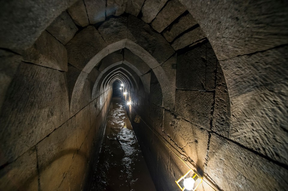  This is what part of the 100 metre drain passage looks like