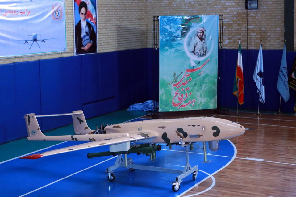  A newly made Iranian drone during an unveiling ceremony in Tehran (file image)