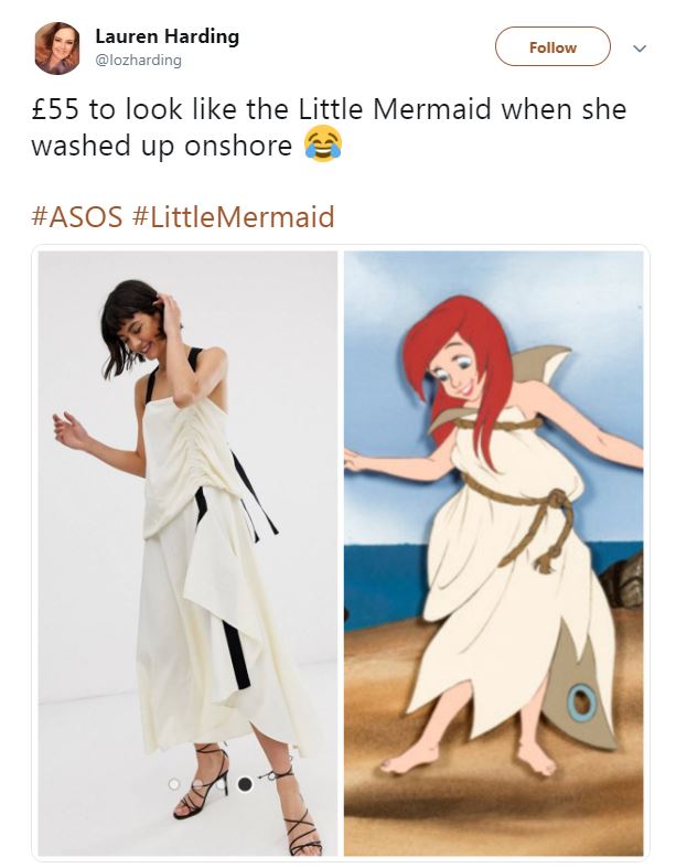  It's been compared to the piece Ariel and her pals fashioned out of a sail