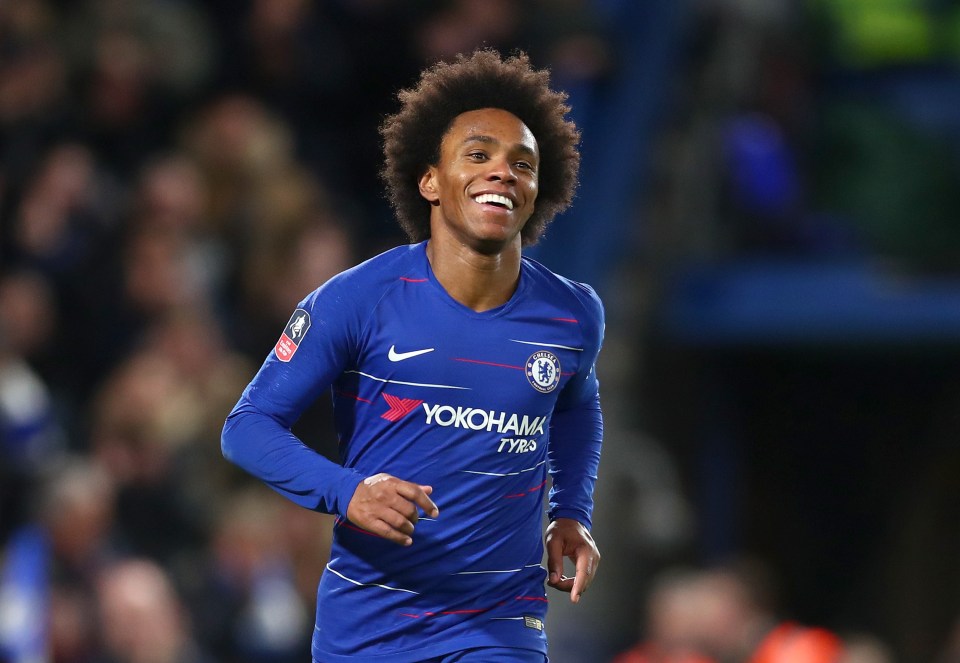  Willian claims he has inherited Eden Hazard's No 10 shirt at Chelsea