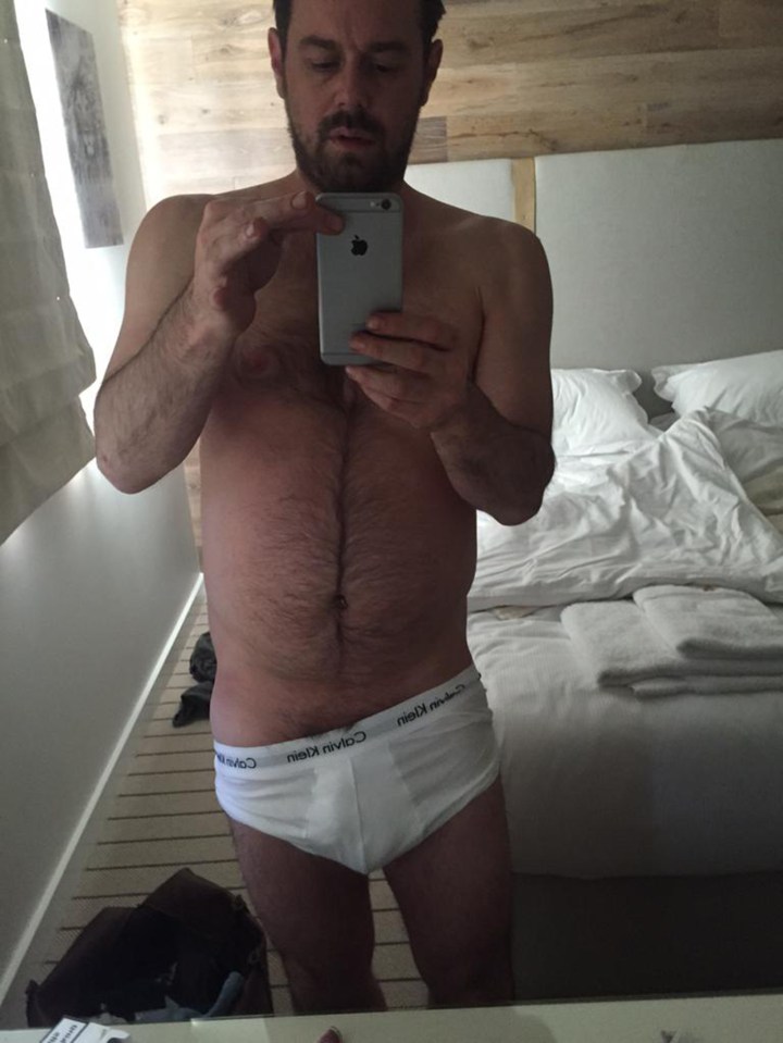 Danny Dyer posed in his pants for a selfie while at a safari park