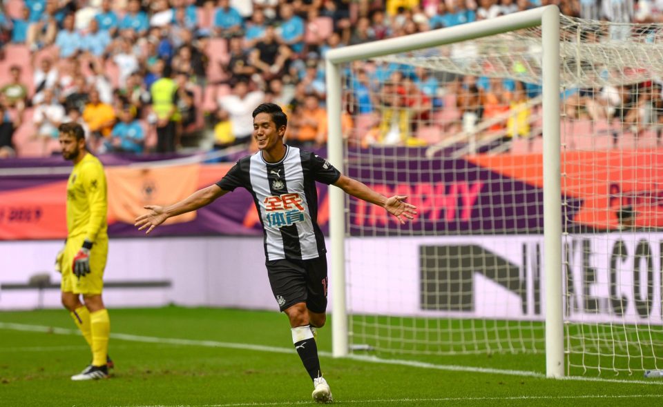 Yoshinori Muto struck the winning goal to give Steve Bruce his first win as Newcastle boss