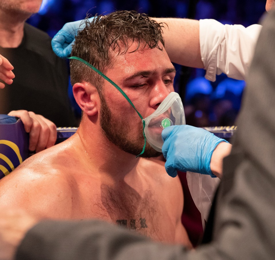 Dave Allen was taken to hospital after being dominated by David Price over ten rounds