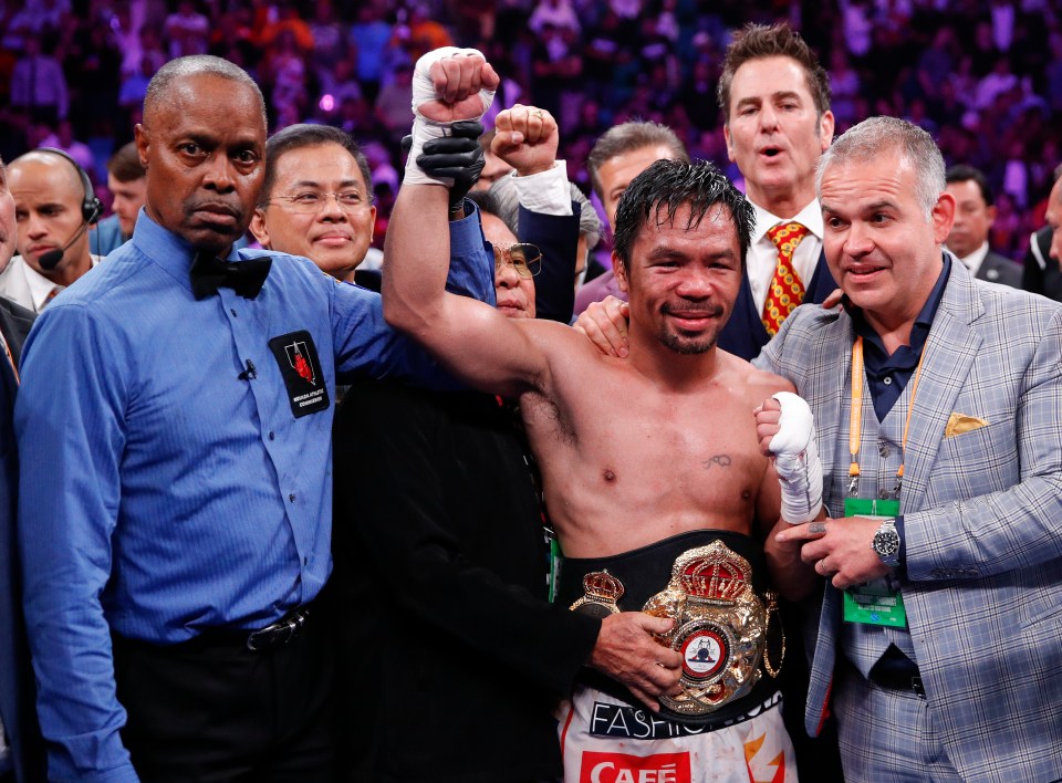 Manny Pacquiao defeated Keith Thurman to claim the WBA welterweight title