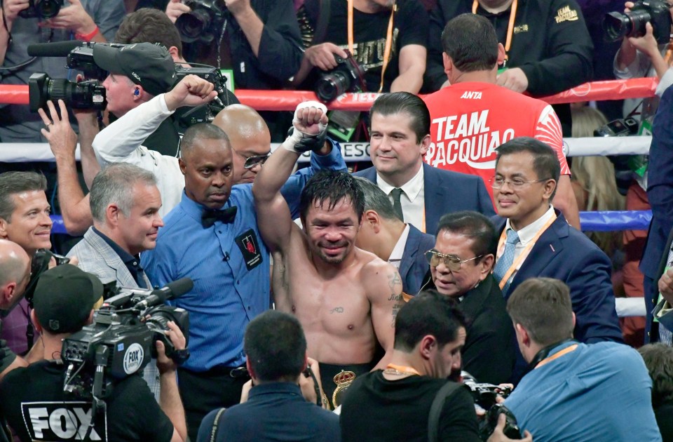 Manny Pacquiao defeated Keith Thurman in Las Vegas this morning