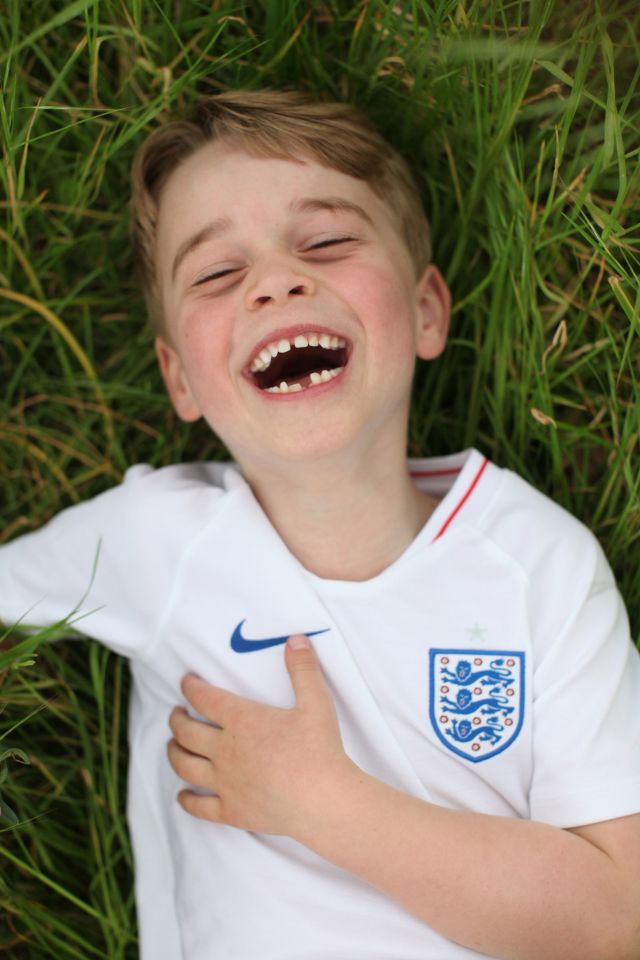  The Duchess of Cambridge shared adorable snaps of George wearing an England shirt to celebrate