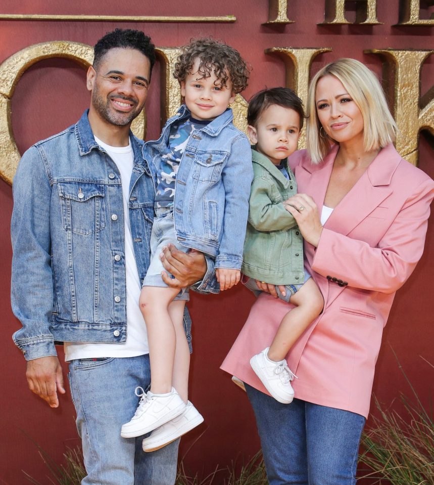  Kimberley with sons Bobby and Cole and husband Justin