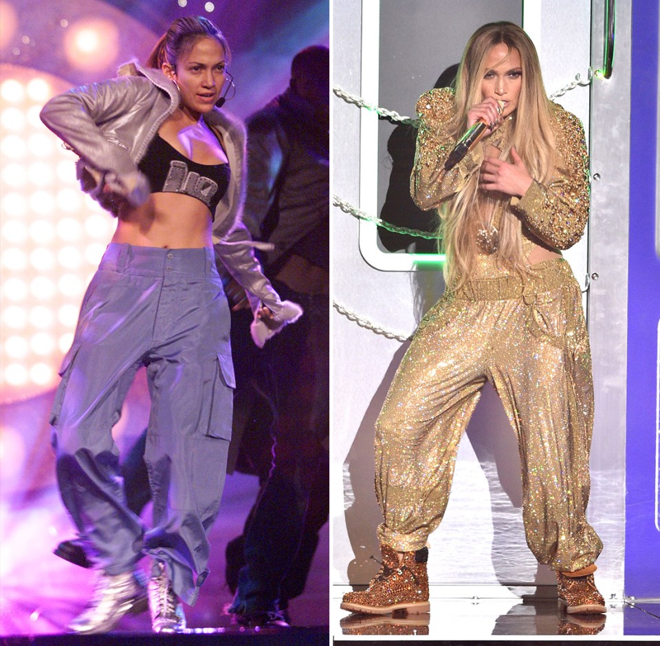 Harem pants have seen the singer through many a performance such as this one in Stockholm in 2000 and 18 years later at the VMAs