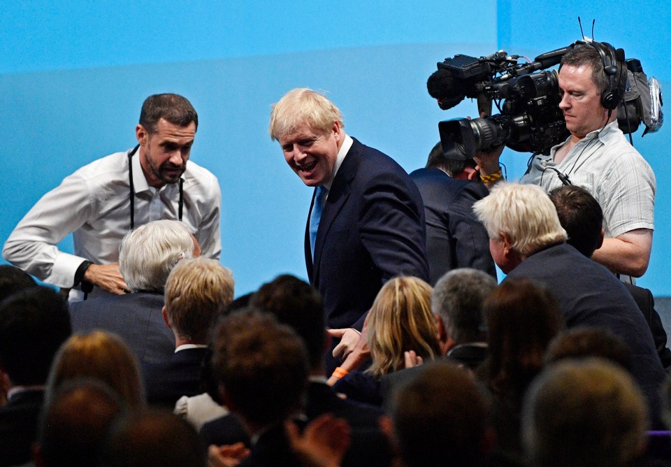  The new PM welcomes his family in the crowds