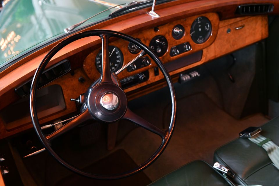 The seats of the unique Rolls-Royce are dyed a similar green to the exterior