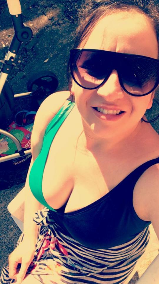  Saffron was seven months pregnant when she took this selfie - but had no idea