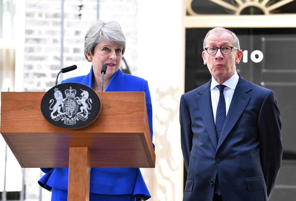  The outgoing PM made a statement outside No10 with husband Philip