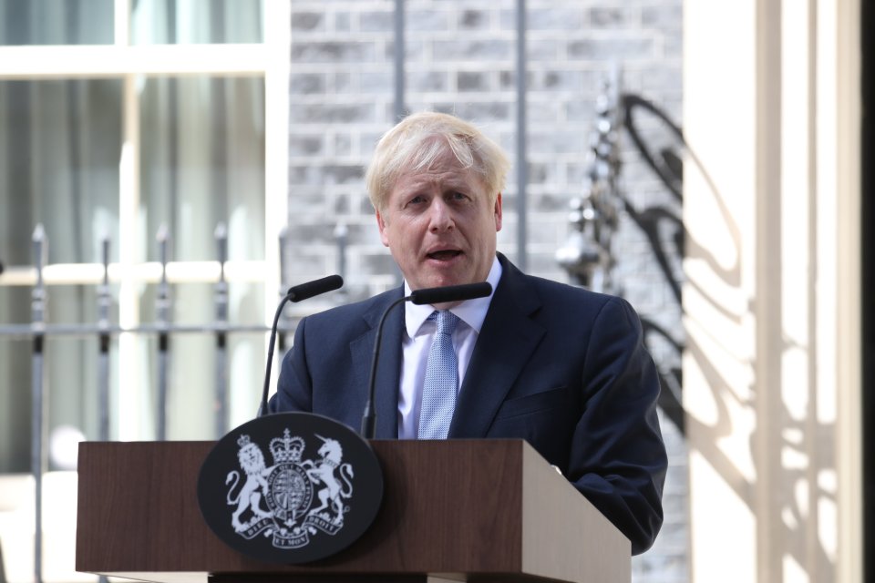  Boris made his first speech in Downing Street