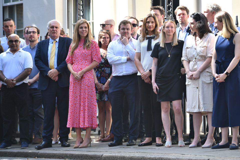  Boris's partner Carrie was seen waiting for him to arrive at No10