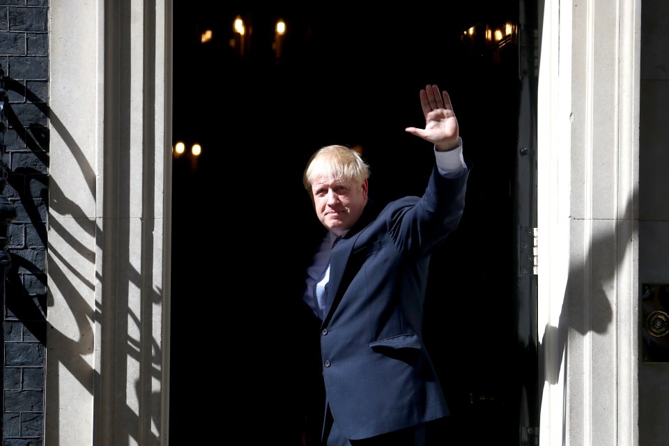  The new PM waved on the steps of No10