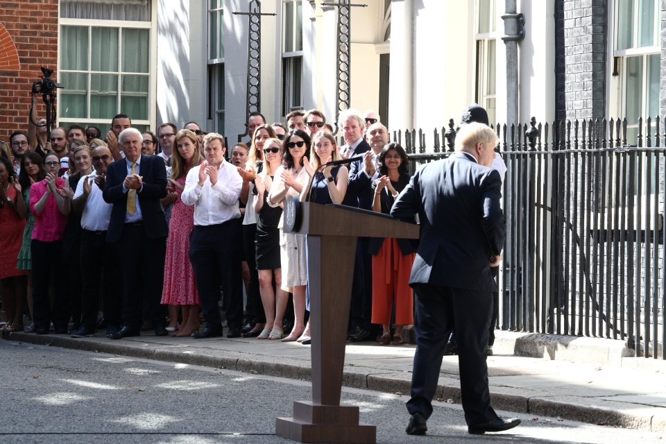  Carrie and other aides looked on during the speech