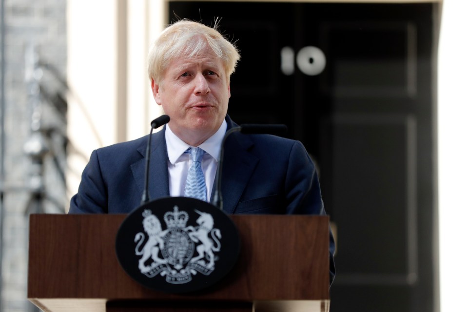  Prime Minister Boris Johnson addresses reporters outside No10