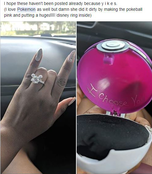 A bride-to-be has been blasted for her Mickey Mouse engagement ring