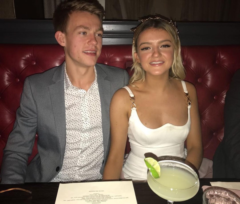 Luke Traynor, pictured here with his girlfriend, has apologised after testing positive for cocaine