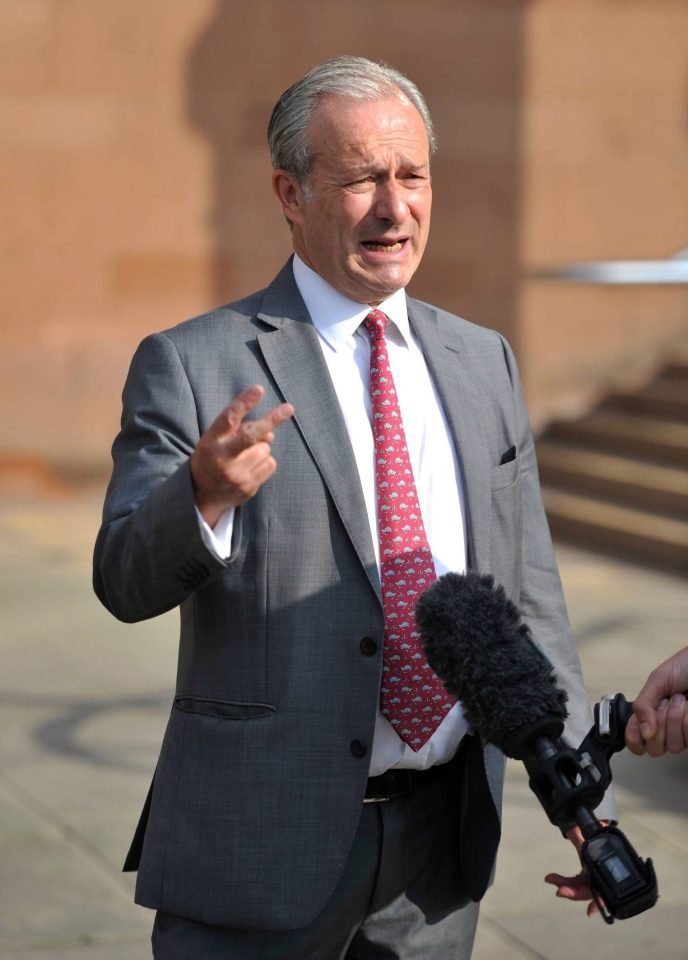  Daniel Janner, the son of the late Lord Janner, arrived at court for Beech's sentencing today