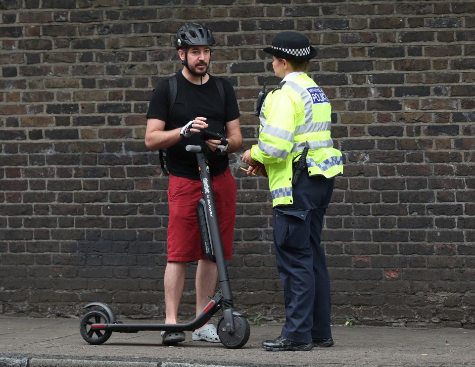  An e-scooter rider, who was stopped by the police and given a warning, was asked to get off and push the scooter