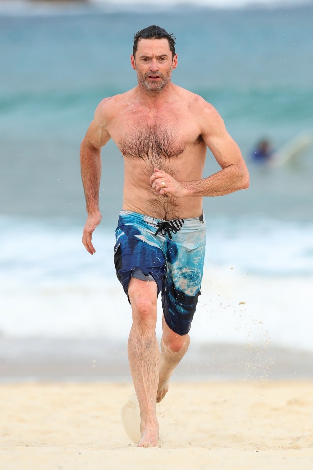  Hugh Jackman channelled his inner James Bond as he returned from a dip at Sydney’s Bondi Beach.