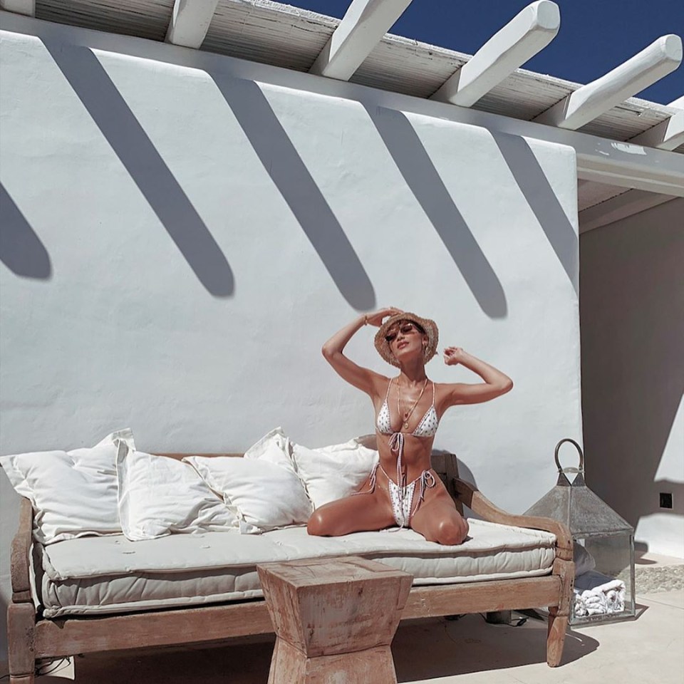  Model Bella Hadid is Mykonos madly jealous with this sunshine snap taken on the Greek isle