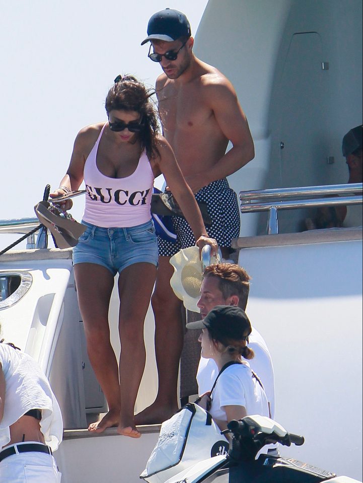  Cesc Fabregas steps off the yacht for a beach break in the Mediterranean