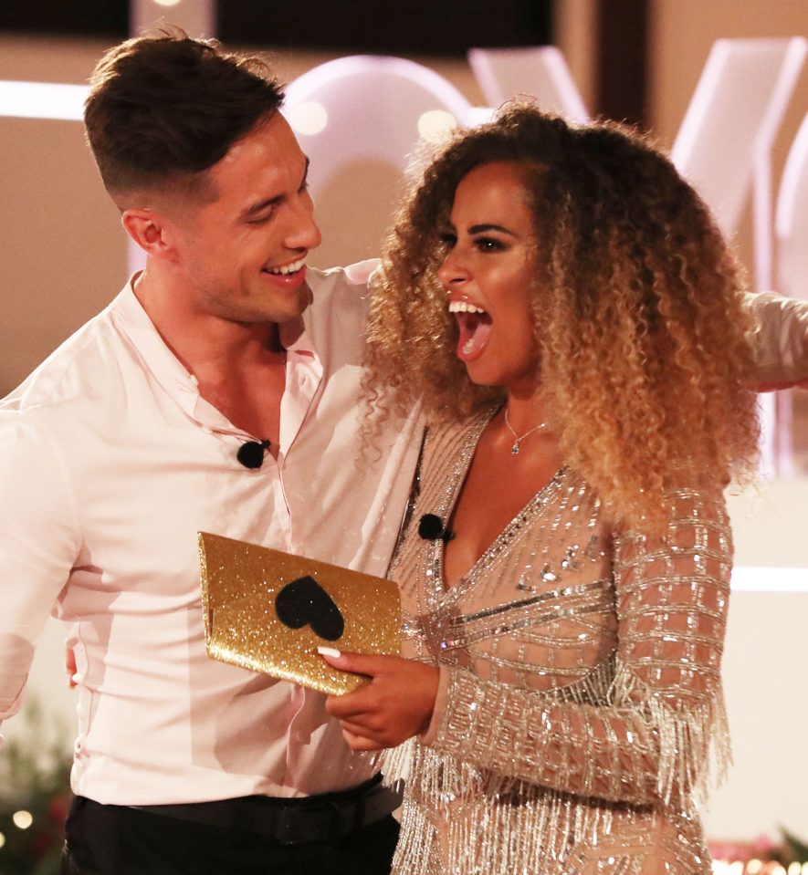  Amber won Love Island with Greg on Monday