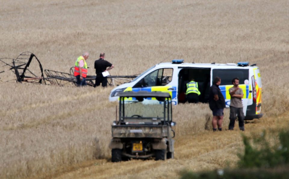  Peter's relatives watched the biplane 'corkscrewing down' before it plunged to the ground and burst into flames