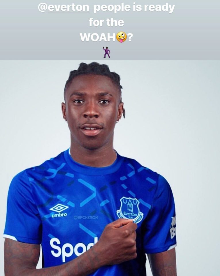  Moise Kean's brother posted this image of the player on Instagram