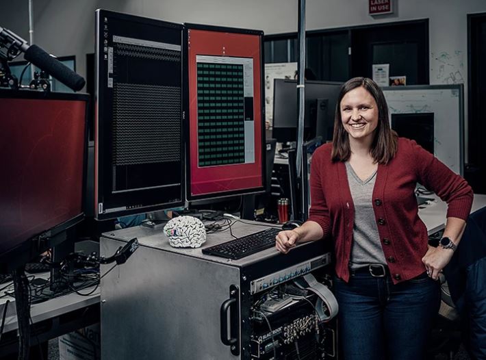  Emily Mugler joined Facebook after learning it was hoping to make a non invasive thought typing device