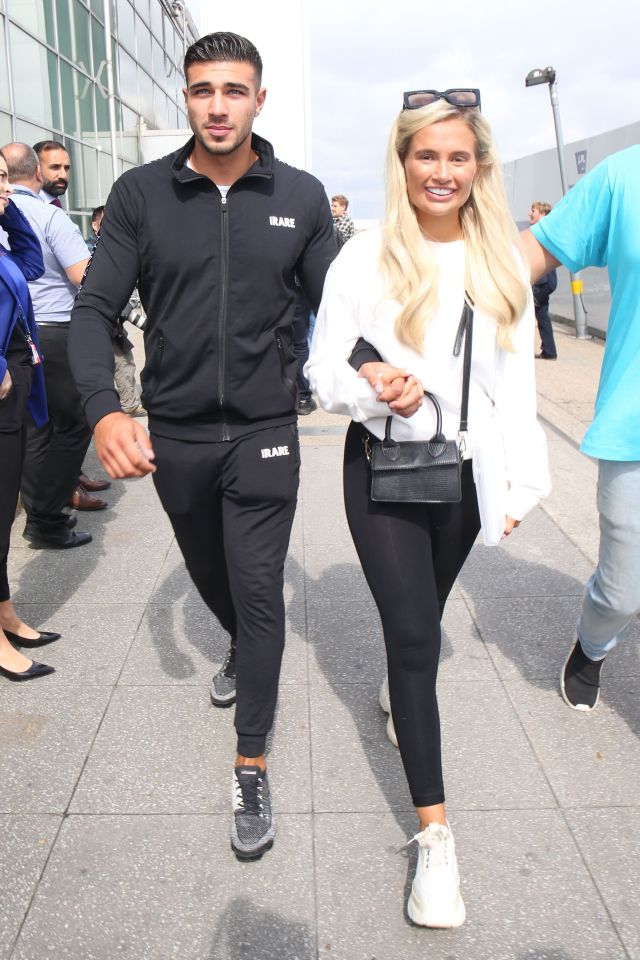  Molly-Mae had earlier jetted into Stansted with boyfriend Tommy Fury