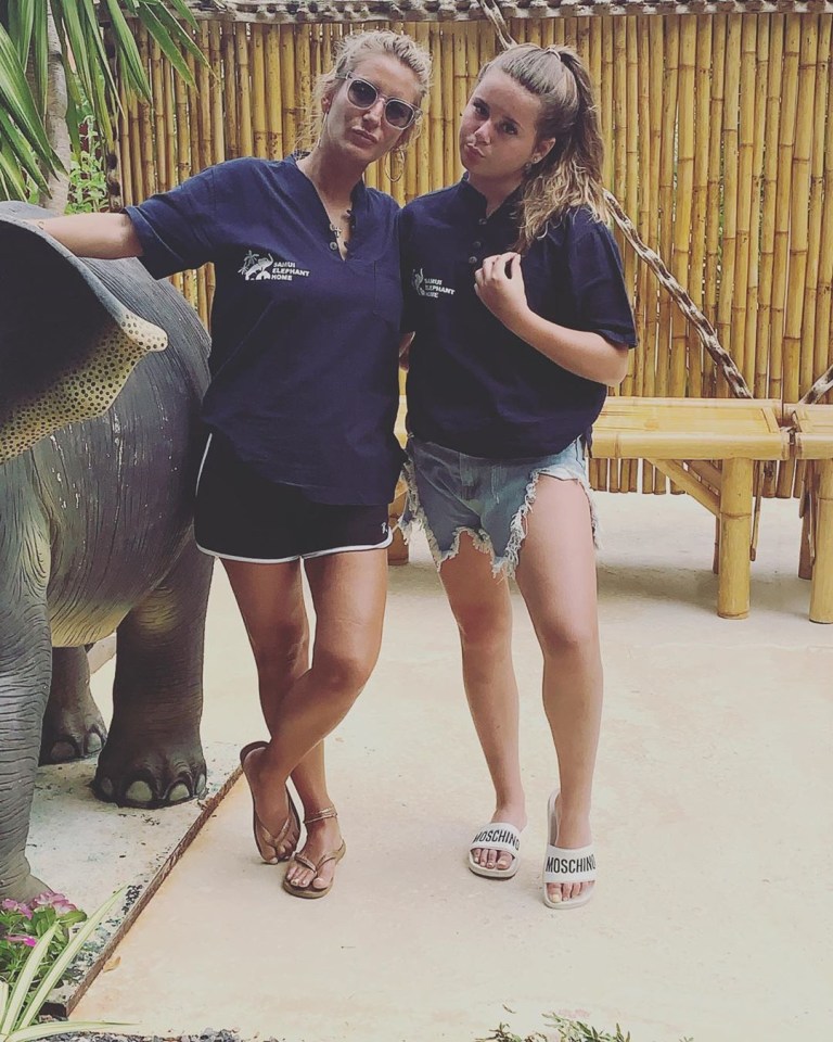  Jo posed with one of her children at the sanctuary