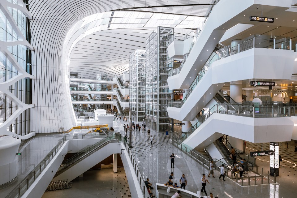 The airport is inspired by a star fish