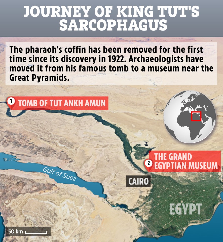  The journey of King Tut's sarcophagus