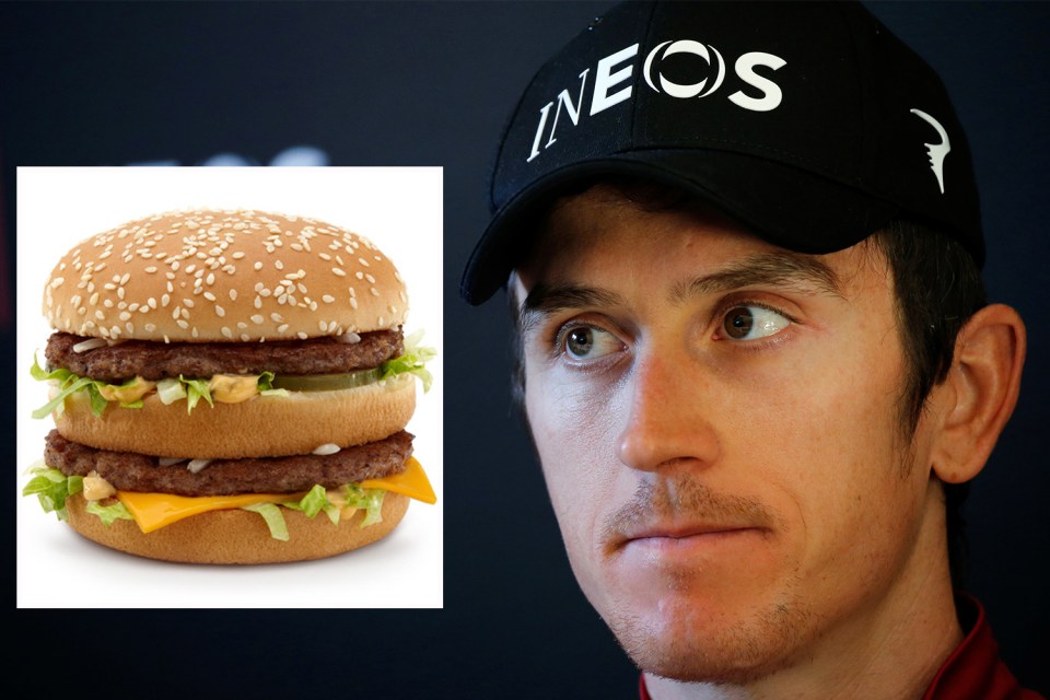  Geraint Thomas revealed he rode through enough calories to eat NINE Big Macs