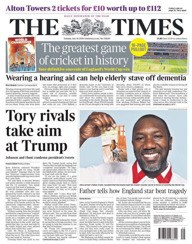  The debate made front-page news in the UK