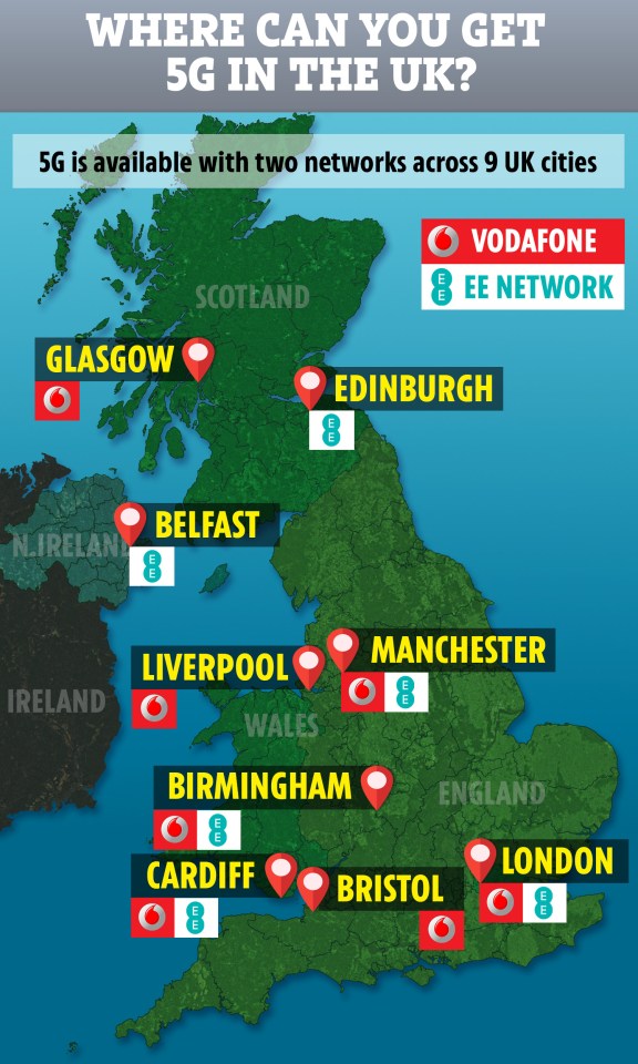 Here’s where you can get 5G in the UK