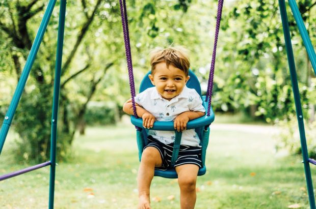 Lidl boy on swing