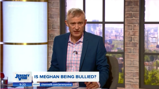 Jeremy Vine defended Meghan Markle against recent criticism on his Channel 5 show